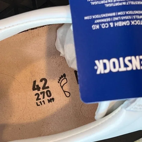 Birkenstock Bend Low Men's Solid White Leather Low Lace Up Sneakers Size 9 - Picture 8 of 8